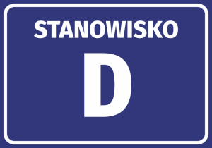 Naklejka Stanowisko wraz z numerem, literą