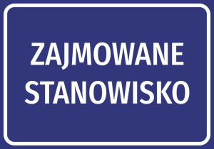 Naklejka z nazwą stanowiska