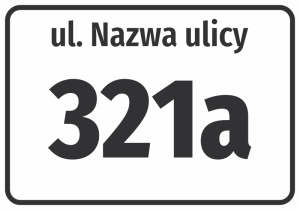 Naklejka Ulica i numer domu