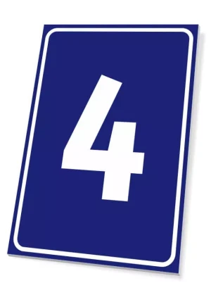 Tabliczka z cyfrą