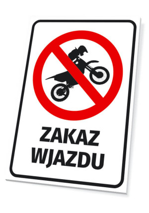 Tabliczka Zakaz wjazdu dla motocykli i motocrossu