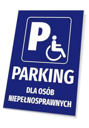 Tabliczka parkingowa dla osób niepełnosprawnych