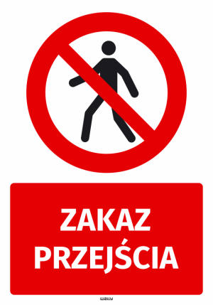 Naklejka BHP Zakaz przejścia