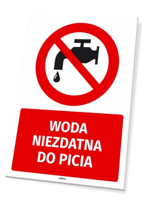 Tabliczka BHP Woda niezdatna do picia