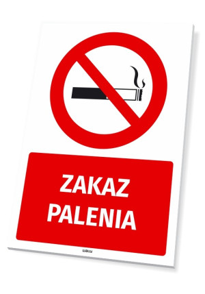Zakaz palenia - tabliczka na ścianę