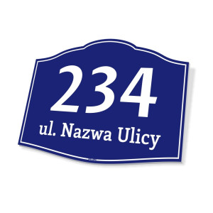 Tabliczka na dom z numerem, adresem Wally