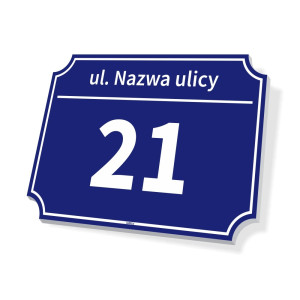 Tabliczka adresowa z numerem domu