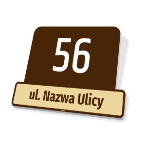 Tabliczka adresowa z numerem domu