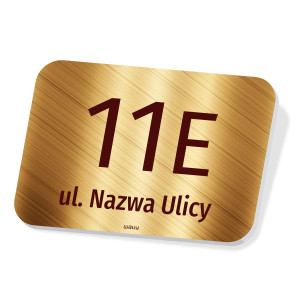 Tabliczka adresowa na dom, z numerem i ulicą