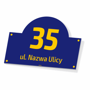 Tabliczka adresowa na dom z numerem