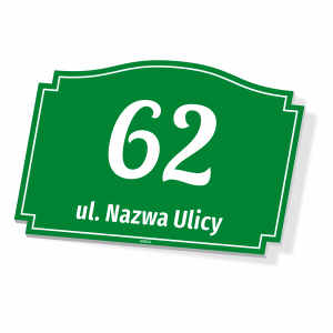 Tabliczka adresowa z numerem domu Wally
