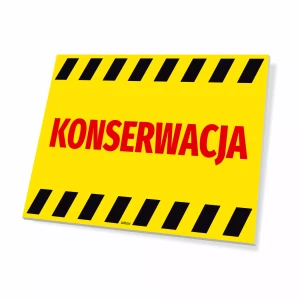 Tabliczka informacyjna Konserwacja