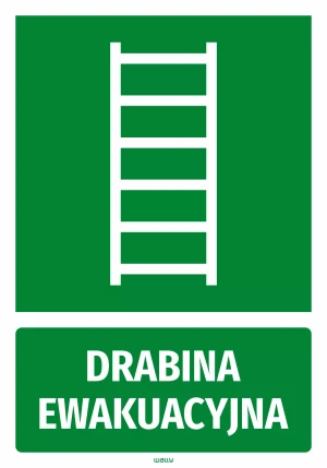 Naklejka informacyjna Drabina ewakuacyjna