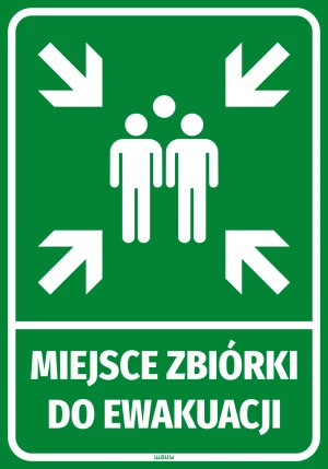 Naklejka Miejsce zbiórki do ewakuacji