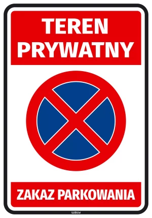 Naklejka Teren prywatny Zakaz parkowania