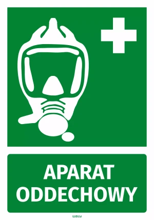 Naklejka informacyjna Aparat oddechowy