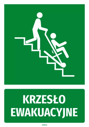 Naklejka informacyjna Krzesło ewakuacyjne