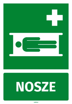 Naklejka informacyjna Nosze