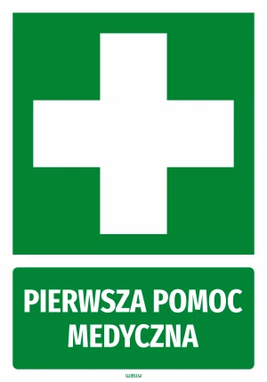 Naklejka BHP - Pierwsza pomoc medyczna