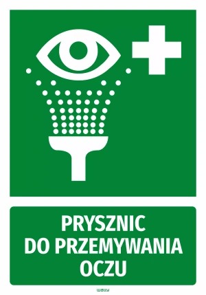 Naklejka BHP Prysznic do przemywania oczu