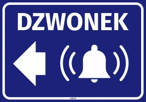Naklejka Dzwonek ze strzałką w lewo