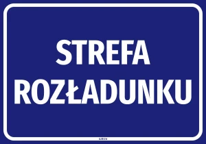 Naklejka informacyjna Strefa rozładunku