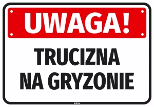 Naklejka Uwaga! Trucizna na gryzonie