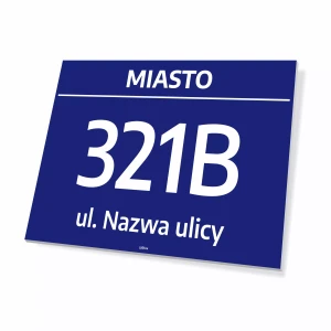 Tabliczka adresowa na dom - numer i ulica