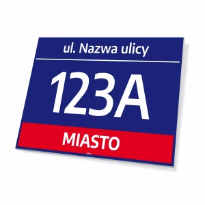 Tabliczka adresowa na dom - ulica, numer i miasto