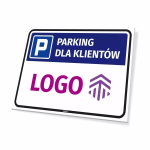 Tabliczka Parking dla klientów - z Twoim logo