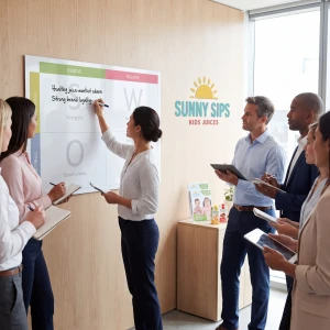 Tablica suchościeralna magnetyczna analiza swot 034