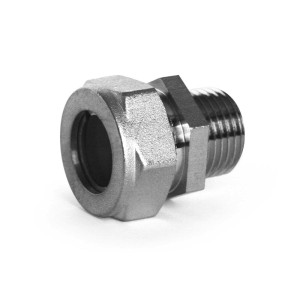 WARMON Raccord à vis pour tuyaux ondulés, raccord à manchon pour eau avec filetage extérieur (M)
