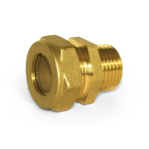 WARMON Raccord fileté pour tuyau ondulé, raccord à manchon pour eau avec filetage extérieur, (M) 50 2 EF