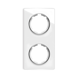 ONEKEYELECTRO Plaque de finition Garda en verre, 2 postes, vertical