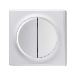 ONEKEYELECTRO Interrupteur double, 1 voie avec plaque de finition Florence