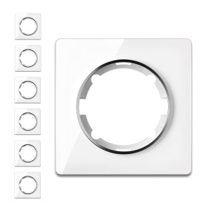 ONEKEYELECTRO Plaque de finition Garda en verre, 1 poste, encastrÃ (pack de 7)