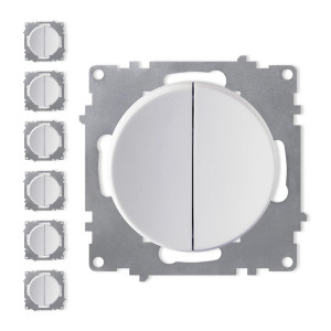 ONEKEYELECTRO Interrupteur double, 1 voie (pack de 7)