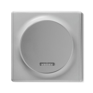 ONEKEYELECTRO Interrupteur simple allumage, avec témoin lumineux, 1 voie avec plaque de finition Florence-"Gris"