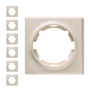 ONEKEYELECTRO Plaque de finition Florence en plastique, 1 poste (pack de 7)-"Beige 7 pieces"