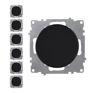 ONEKEYELECTRO Interrupteur simple allumage (pack de 7)-"Noir 7 pieces"