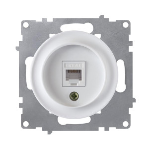 ONEKEYELECTRO Prise réseau RJ45, prise réseau 1xRJ45, CAT5e, encastrée, sans cadre-"Blanc"