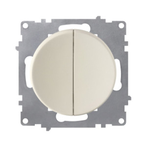 ONEKEYELECTRO Interrupteur double, 1 voie-"Beige"