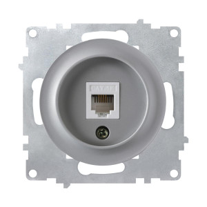 ONEKEYELECTRO Prise réseau RJ45, prise réseau 1xRJ45, CAT5e, encastrée, sans cadre-"Gris"