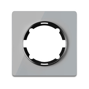 ONEKEYELECTRO Plaque de finition Garda en verre, 1 poste-"Gris"