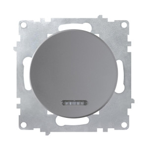 ONEKEYELECTRO Interrupteur simple allumage, avec témoin lumineux, 1 voie-"Gris"