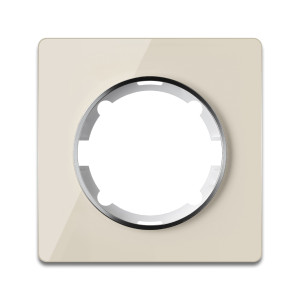 ONEKEYELECTRO Plaque de finition Garda en verre, 1 poste-"Beige"