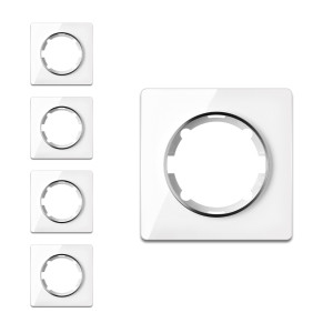 ONEKEYELECTRO Plaque de finition Garda en verre, 1 poste, encastré (pack de 5)
