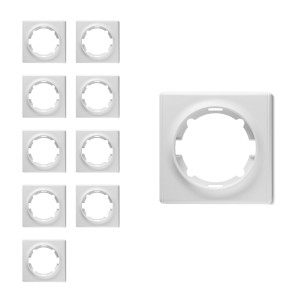 ONEKEYELECTRO Plaque de finition Florence en plastique, 1 poste (pack de 10)