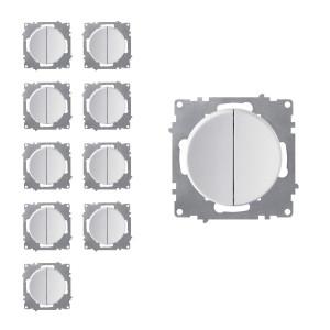 ONEKEYELECTRO Interrupteur double, 1 voie (pack de 10)