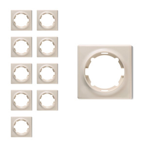ONEKEYELECTRO Plaque de finition Florence en plastique, 1 poste (pack de 10)-"Beige 10 piéces"